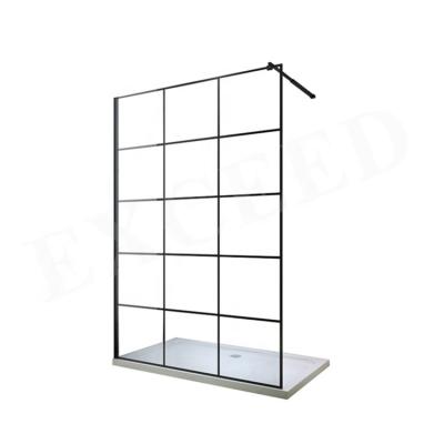 China Frameless Easy To Install Bathroom Walk In Economical Clear Glass Shower Enclosure for sale