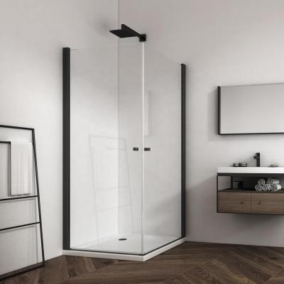 China With Popular Modern Black Corner Frame Tempered Glass Shower Enclosure for sale