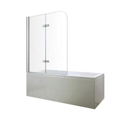 China Modern Factory Custom Folding Bathroom 6mm Tub Glass Shower Screen for sale