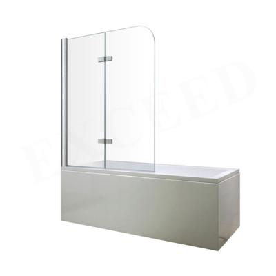 China With Small Frame Bath 6mm Flexible Folding Glass Tub Shower Screen for sale