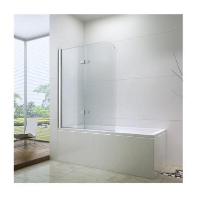 China AS2208 Modern Semi Frameless Folding Bathtub Screen For Shower for sale