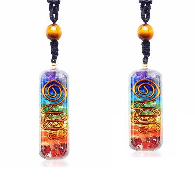 China Neo-Gothic Energy Crystal Natural Stone Crystal Healing Necklace Gemstone Jewelry 7 Chakra Orgone Pendant Necklace for sale