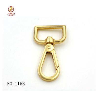 China High Quality With Factory Price High Quality Gold Polishing 1 Inch Swivel Eye Snap Hook, Metal D-Ring Snap Hooks for sale