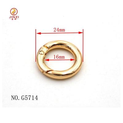 China Durable High Quality Spring O Ring Customize Circle Clasp Rings For Bag Accessories for sale