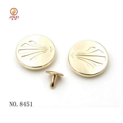 China Factory Wholesale Price Quality Guaranteed Bag Decorative Rivets Customize Logo Rivets Company Engraved Logo rivets for handbags for sale