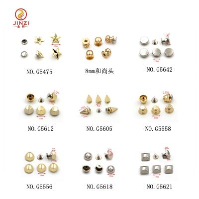 China Box Fashion Accessories Handbag Hardware Rivets And Studs For Bag Parts for sale