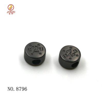 China Durable Metal Jewelry Beads Customize Logo Beads For Bracelet Making for sale