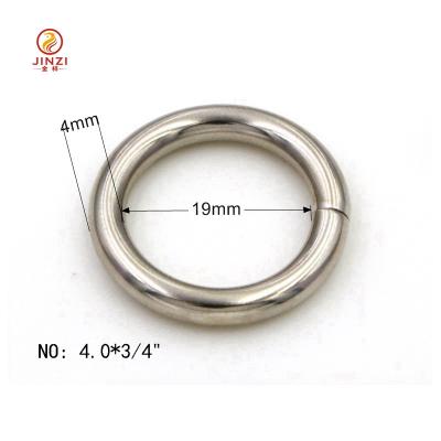 China Rust Resistant And Race Color Advantage Price 19mm Wide Metal Nickel Iron O Ring For Bag Parts for sale