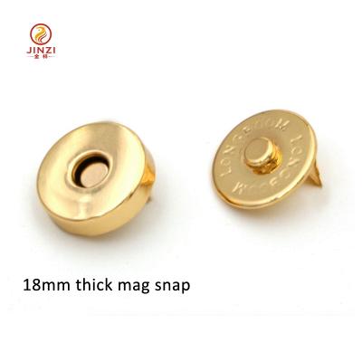 China Magnetic Luminous Gold Thick Metal Strong Magnetic Snap Buttons for sale