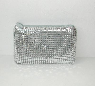 China Fashion Metallic Mesh Bag Women Cosmetic Pouch for sale