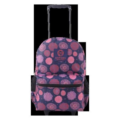 China High Quality Random Digital Printing Fashion Trolley Luggage Boys Girls Backpack With 2 Wheels for sale