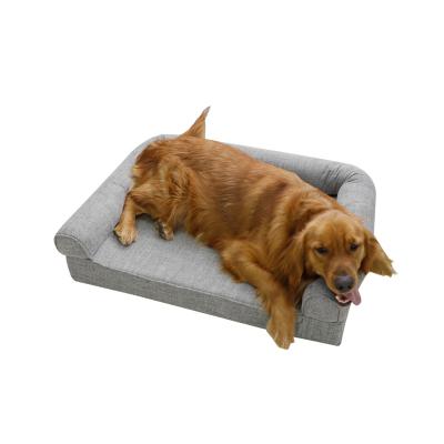 China Removable Cover Custom Pet Beds for Large Dogs Sofa Memory Foam Dog Bed Washable Orthopedic Dog Bed for sale