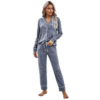 China 2 Pcs 2022 QUICK DRY High Quality Long Sleeve Women Set Home Wear Pajama Set For Woman Pajamas for sale