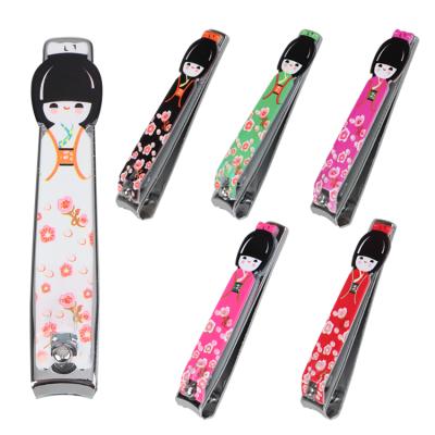 China Durable High Quality Japanese Doll Gift Nail Cutter Clipper 6 Colors For Women Manicure for sale