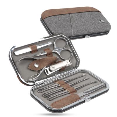 China Durable High Quality 8pcs Manicure Set in Professional PU Case Nail Beauty Tools for sale