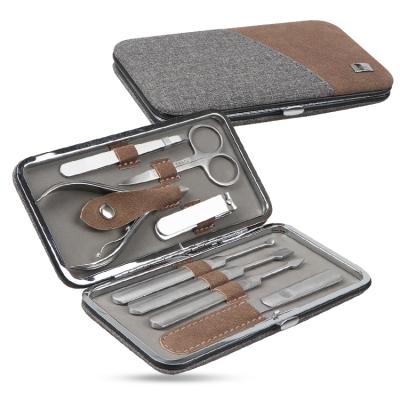 China New Design Durable Men Manicure Set with 8pcs Stainless Steel Nail Tools for sale