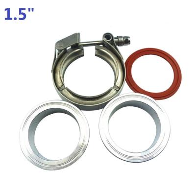 China Universal V-Band Aluminum Exhaust Kit Clamp Aluminum V-Band/V-Band Clamp Alloy Pipe Gas Exhaust Pipe Clamp for sale