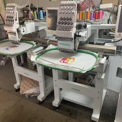 China Garment Shops GTROBEL News Single Head 9 Needles Industrial Computerized Embroidery Sewing Machine for sale