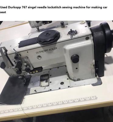 China Used Durkopp 767 single needle leatherlockstitch sewing machine to make car seat 767 for sale