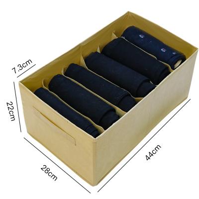 China Stackable Jeans Storage Box 6 Drawer Organizer Jeans Storage Compartment Organizer Viable Box Divider for sale