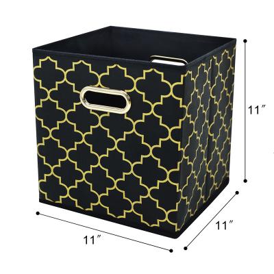 China Viable Foldable Cloth Storage Boxes Drawer Cube Container Without Lid Storage Bins Cubes With HandleLarge Storage Box Kids Play for sale