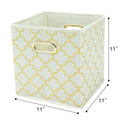 China Viable Foldable Cloth Storage Boxes Drawer Cube Container Without Lid Storage Bins Cubes With HandleLarge Storage Box Kids Play for sale