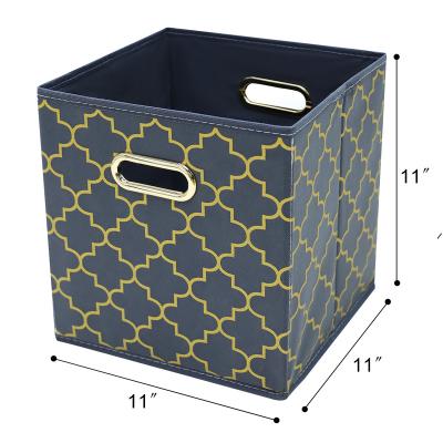 China Viable Foldable Cloth Storage Boxes Drawer Cube Container Without Lid Storage Bins Cubes With HandleLarge Storage Box Kids Play for sale