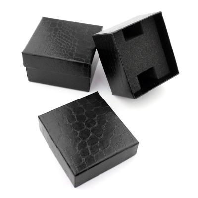 China Recycled Materials Custom Printed MOQ China Wholesale Manufacturing Customize Black Jewelry Watch Box for sale