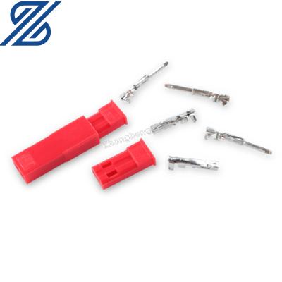 China JST-2P male and female to insert shell male and female tubular copper to insert lock connector spacing 2.54mm JST-2P connector for sale