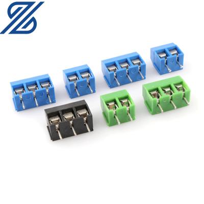 China PCB KF301-5.0 screw terminal, pitch 5.0MM, connector 2P 3P black/KF301-5.0 blue/green for sale