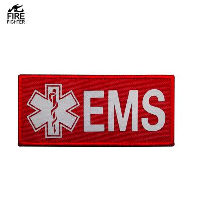 China Fluorescent EMS Eco-Friendly Reflective Emergency Medicine Tactical Patches Vest Hook And Loop Tether Patch for sale