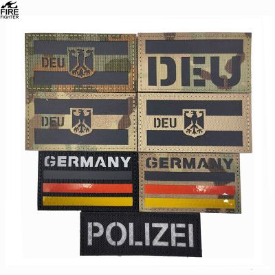 China 3D Germany Flag Infrared Reflective Patch Military IR Patch Badges Symbol Applique Hook Patches For Clothes Backpack. for sale