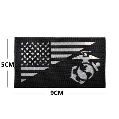 China 3D American Flag Joint Patches Tactical Vest Hook And Loop Attachment Patch for sale