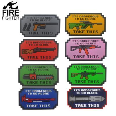 China Eco-Friendly Thoughtful Take It Tether PVC Tactical Patch Custom Military Badges for sale