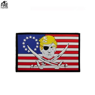 China 3D Apollo Astronaut Pirate TRUMP Embroidery Patches Badges Symbol SPACE Military Army Spacecraft Spacecraft Accessory P00231 for sale