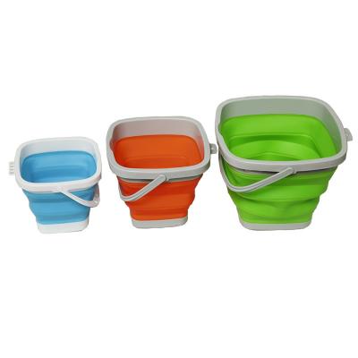 China Other Folding Bucket Fishing Outdoor Square Plastic Bucket Portable Live Fish Bucket Fishing Tackle Supplies Wholesale for sale