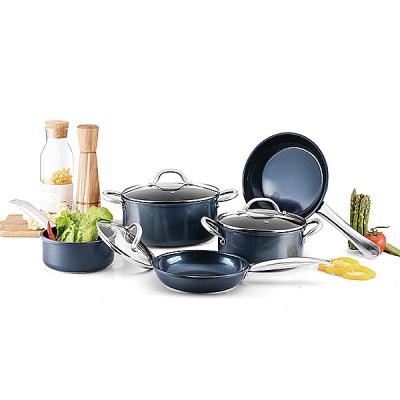 China Sustainable 8 Pcs Ceramic Nonstick Cookware Set for sale