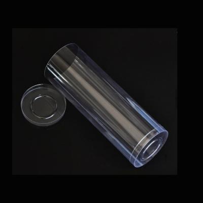 China Recyclable Tube Cylinder Tea Flower Cake Apparel Packaging Round Shaped Plastic Gift Customized LOGO Eco Friendly Clear PVC With Lid Box for sale