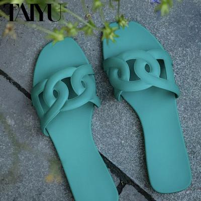 China Fashion Trend Summer Women Casual Shoes Ladies Slippers Open Toe Slip-resistant Flat Toe Sandals Beach Slippers for sale