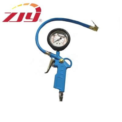 Κίνα ZJY Tire Inflator Dial Pressure Gauge 230 PSI Air Chuck for Truck Car Bike Standard Size προς πώληση