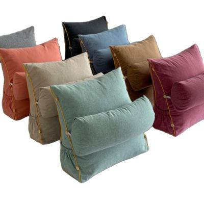 China Bedside cushion bedroom triangle pillow student dormitory waist pillow sofa car back cushion anti-static for sale