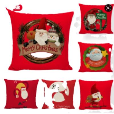 China 2021 New Series Anti-Static Red Christmas Santa Claus Pillow Canvas Pillow for sale