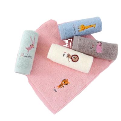 China High Quality Organic Bamboo Washcloth QUICK DRY Baby Wash Mitt Wash ClothSmall Square Towel 25X25cm for sale