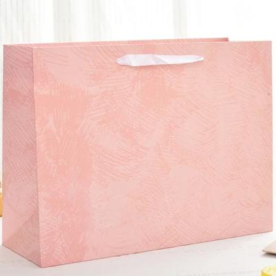 China Recyclable Custom Printed Your Own Logo White Brown Pink Blue Gift Craft Shopping Paper Bag With Handles for sale