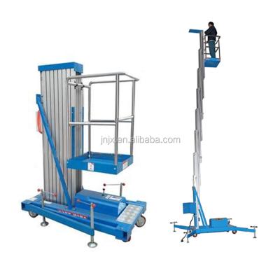 China Convenience JUXIN safety operation man alloy single aerial platform table mobile aluminum lift table for sale