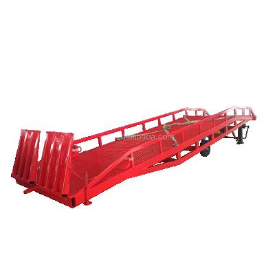 China Easy Operation Safety Convenience 10 Ton Movable Adjustable Yard Loading Ramp Height Forklift Container Dock Ramp for sale