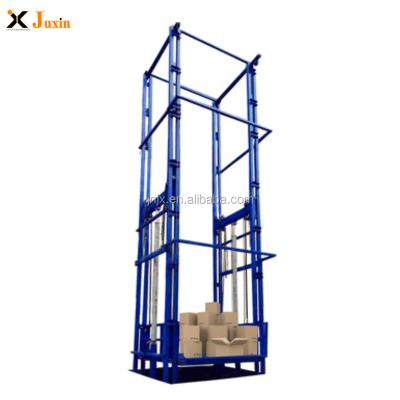 China Hotels Small Hydraulic Goods Elevator Freight Elevator Cargo Lift Guide Rail Elevator Platform for sale