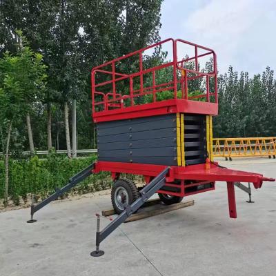 China Easy Operation Safety Diesel Convenience 4-18m Or Trailer Design CE ISO Approved Hydraulic Mobile Platform Scissor Lift for sale