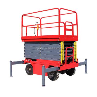 China Convenience 6-18m Safety Operation Platform Electric Scissor Lifts 300kg 500kg 1000kg 2000kg Easy Load Cheap Prices for sale