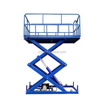 China Shandong JUXIN Convenience Safety Operation Stationary Lift Table 2m 4m 5m 3ton 5ton 8ton 10ton Small Hydraulic Easy Scissor Single Fix Stationary Lift Table with Low Cost for sale